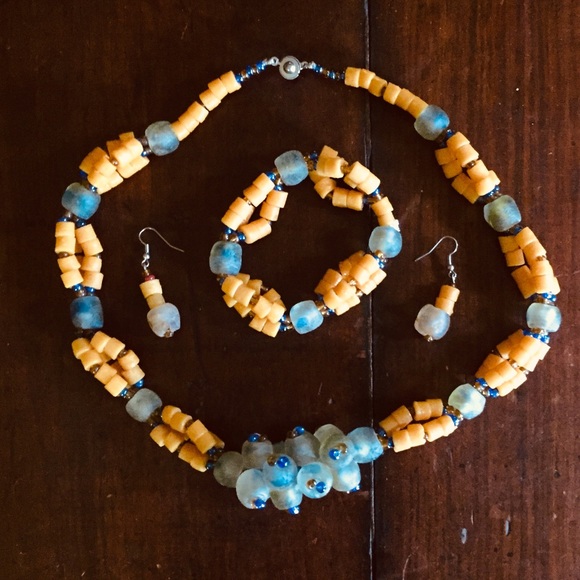 Artist Made Jewelry - 🌞🌛✨Gorgeous Handmade African Beads Set Ghana